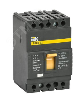 Автоматический выключатель ВА88-32 3Р 50А 25кА SVA10-3-0050 IEK
