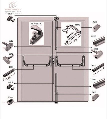 Система антипаника Fapim Oltre 880