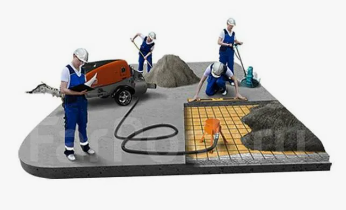 Устройство сухой стяжки террасы бассейна