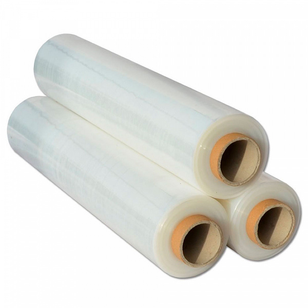 Плёнка стретч ручной обмотки со втулкой (NR P.17 мкм. 500.256.2.0,18.32/6.)