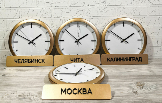 Настенные часы "Часовые пояса"