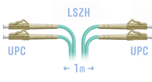 Патчкорд оптический LC-LC MM (OM3) Duplex, 1 м